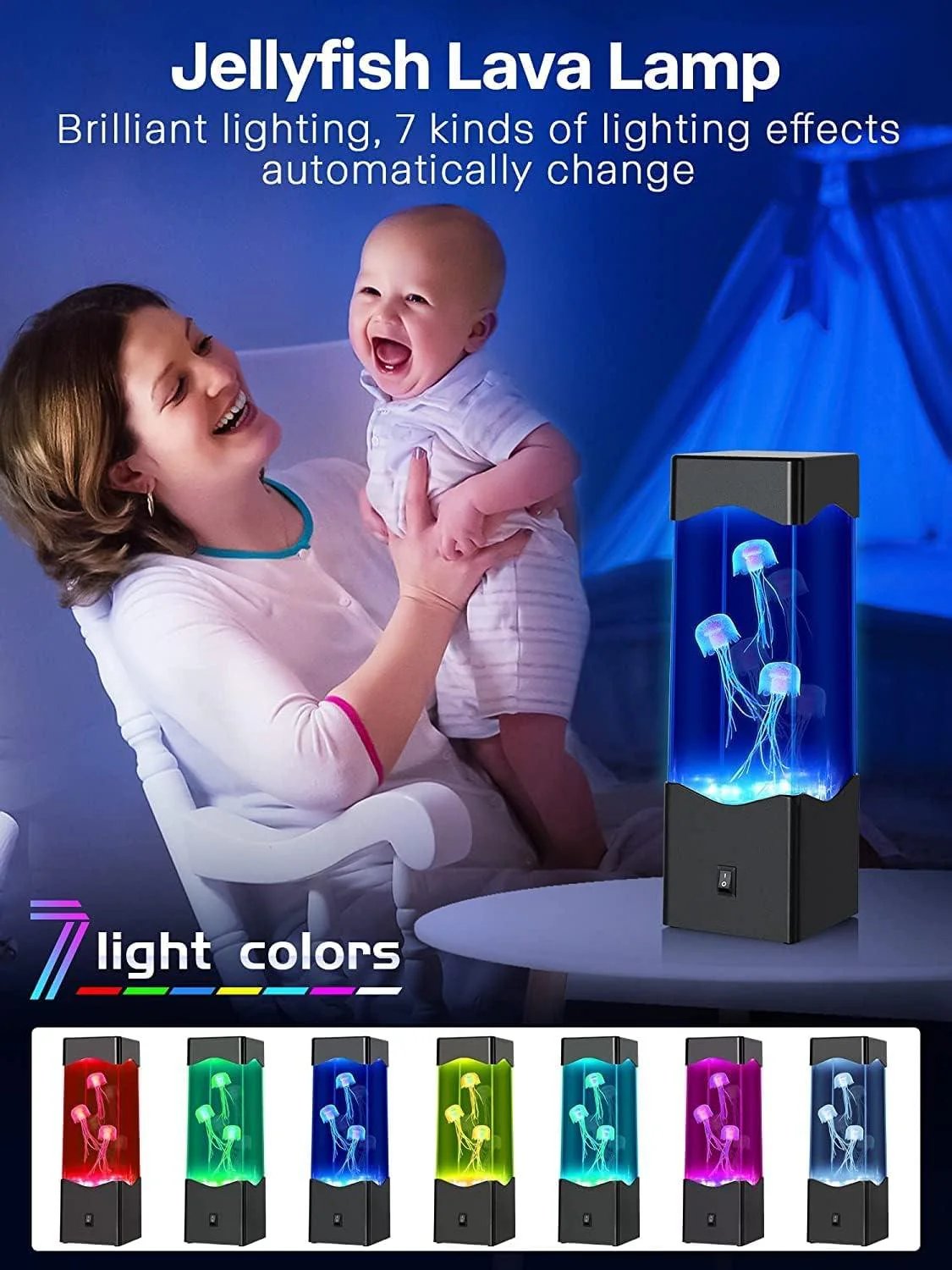 🔥✨-Multicolor Jellyfish Lava Lamp