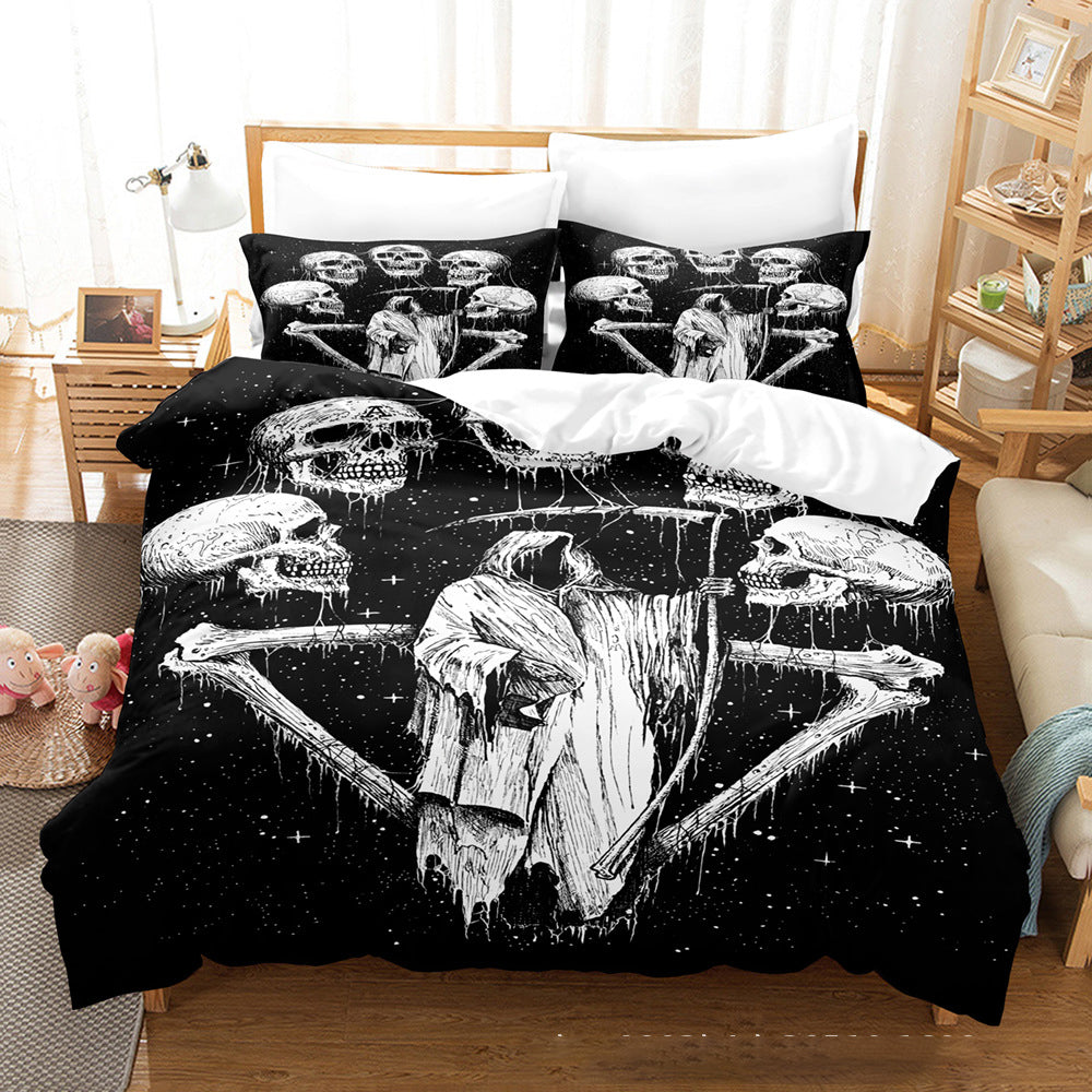 Dark Skull Halloween bed set