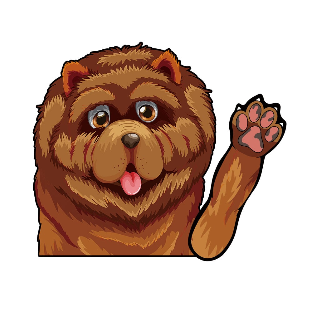 Dogs Waving Car Sticker Wiper