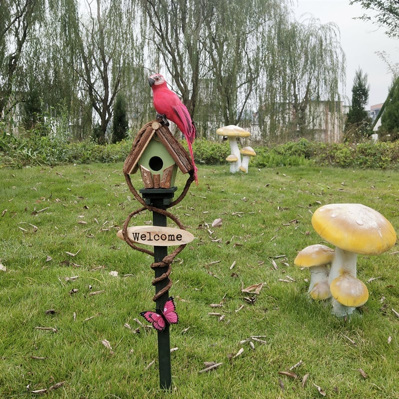 š„WOODEN ARTš„Birdhouse Garden Decor