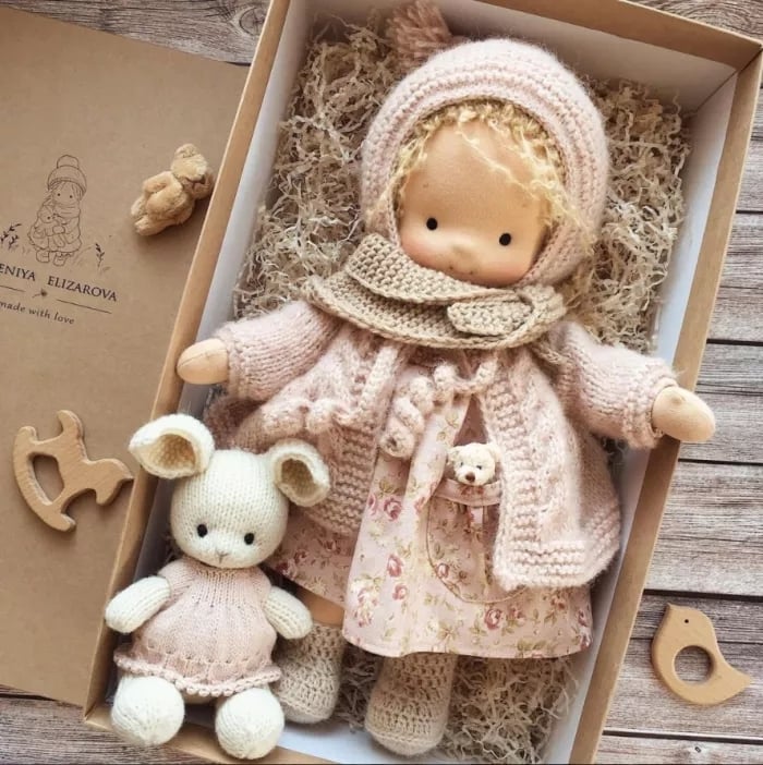 📣🔥Best Gift For Kids_—👧Handmade  Cotton Waldorf doll