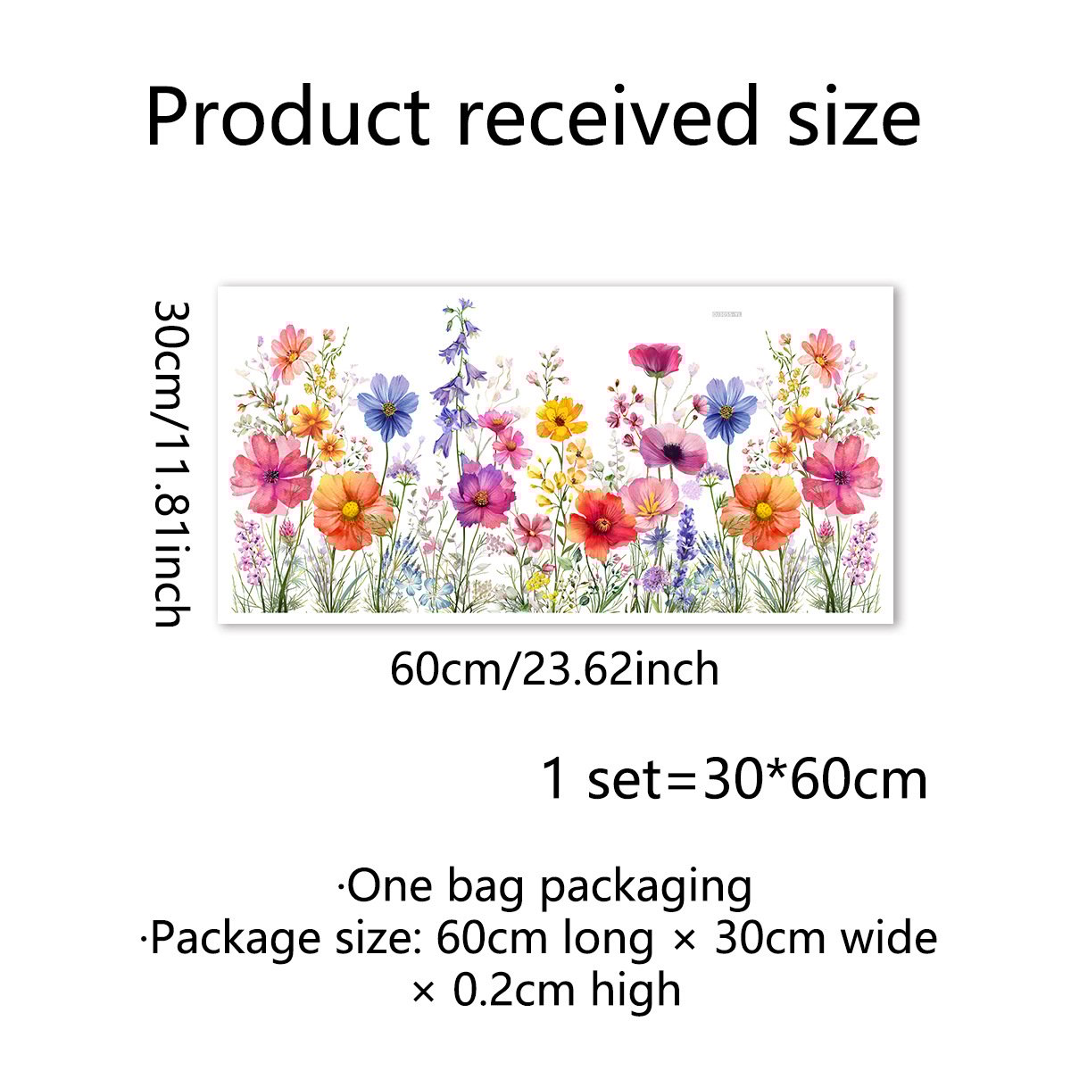 💐💞Colorful Floral Bouquet Window Sticker