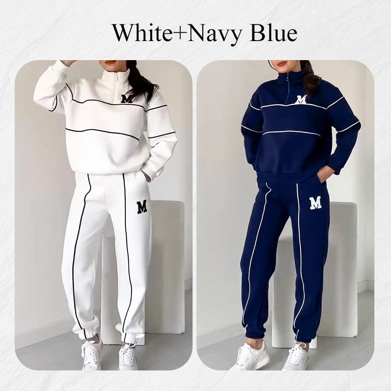 🔥Women's Casual Letter M Long Sleeve Two Piece Set