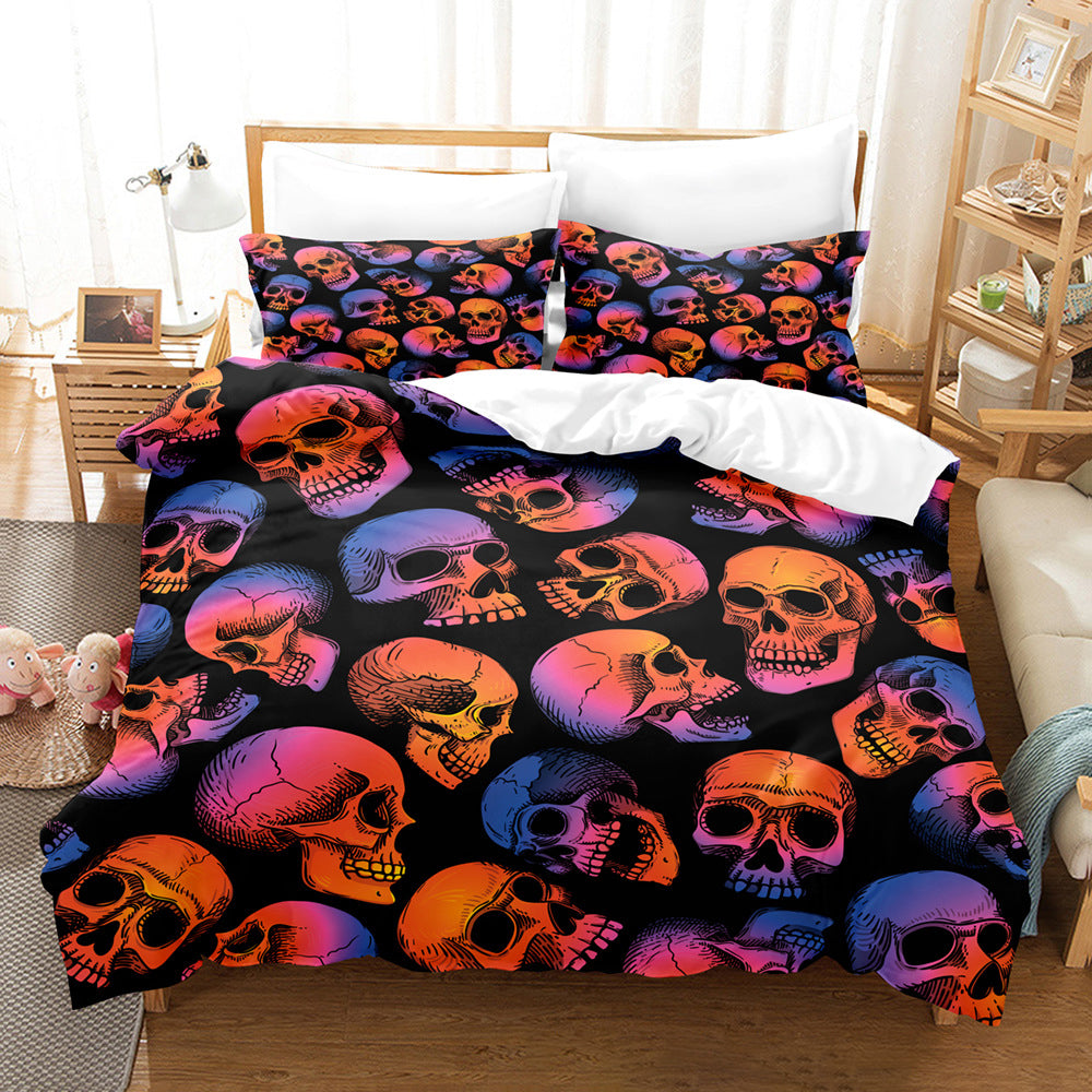 Dark Skull Halloween bed set