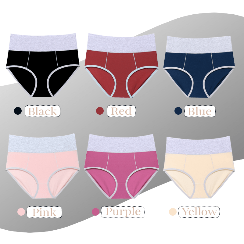 6 PCS 🔥 New Plus Size High Waisted Cotton Panties