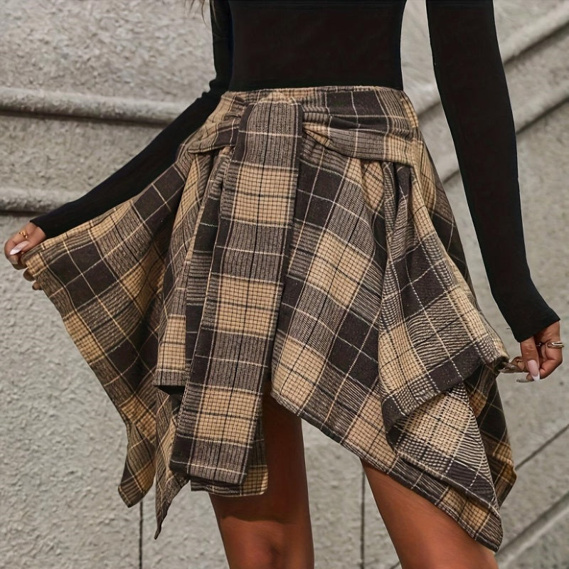 🎉Women's Plaid High Waisted Pleated Skirt