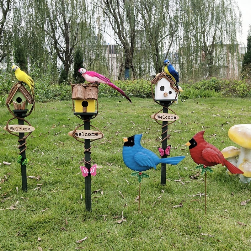 š„WOODEN ARTš„Birdhouse Garden Decor