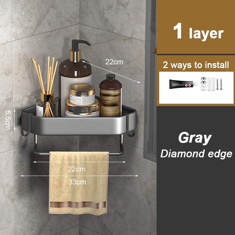 Drill-free Bathroom Storage Rack
