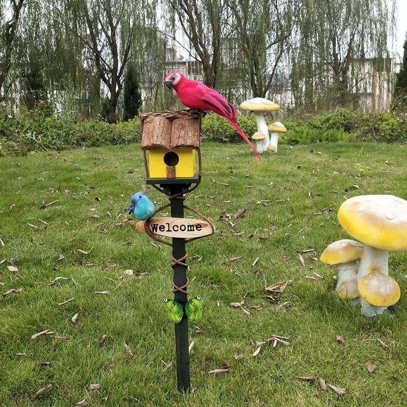 š„WOODEN ARTš„Birdhouse Garden Decor