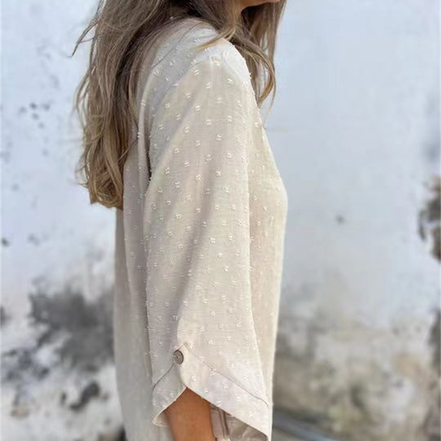 👚Women's Casual Round Neck Jacquard Top