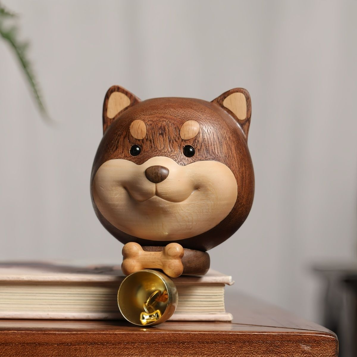 Ebony Shiba Inu Wind Chime Pendant - A Beautiful Combination of Cuteness and Nature