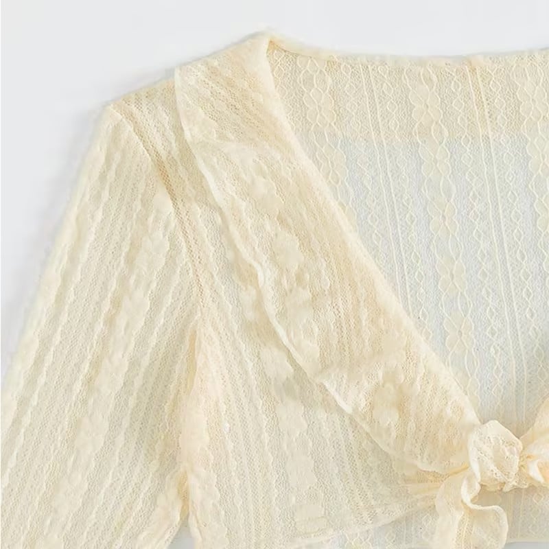 🔥👙Long-sleeved blouse, beach skirt, bikini set, four-piece set