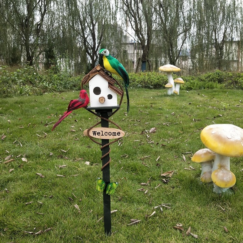 š„WOODEN ARTš„Birdhouse Garden Decor