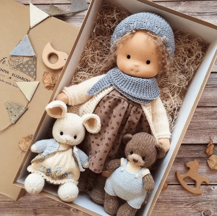 📣🔥Best Gift For Kids_—👧Handmade  Cotton Waldorf doll