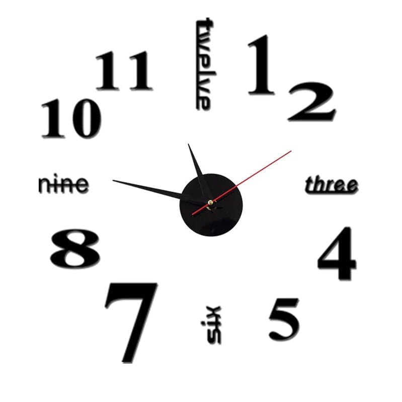 DIY Modern Punch Free Wall Clock