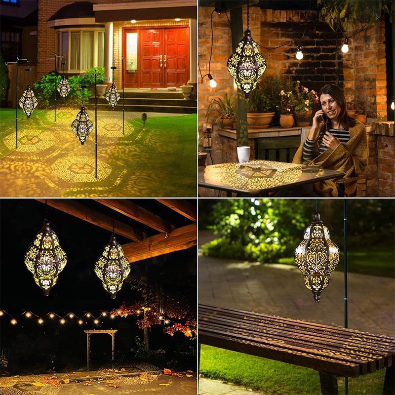 💖🎁Hanging Solar Moroccan Lantern Outdoor Decoration