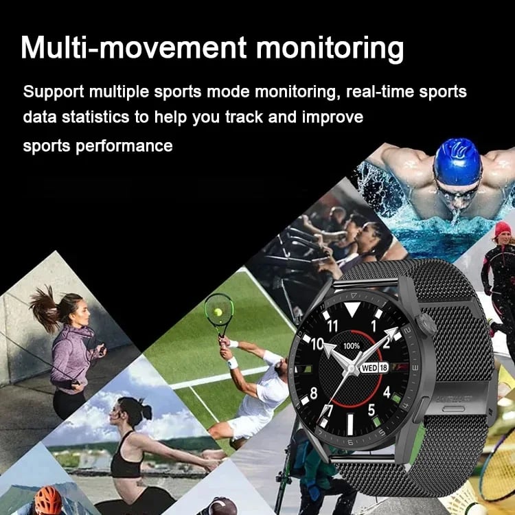 🔥🔥Painless blood sugar health monitoring smart Bluetooth talking watch