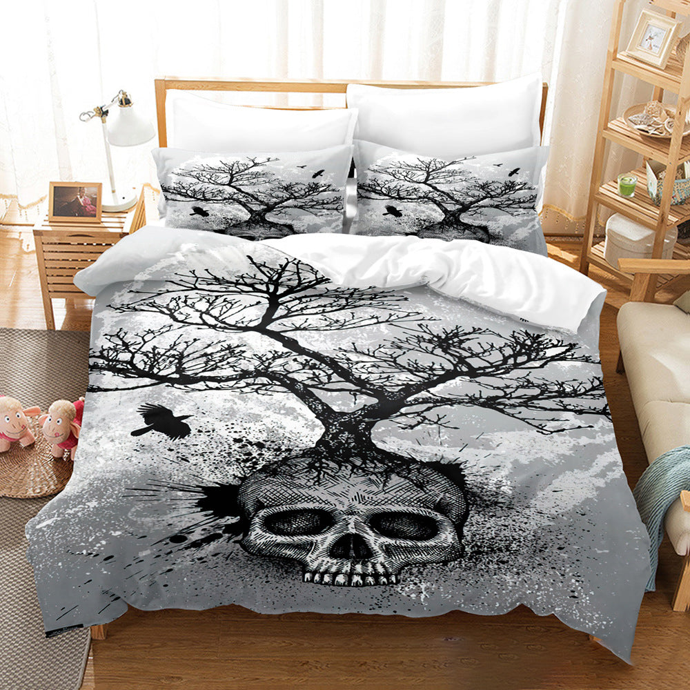 Dark Skull Halloween bed set