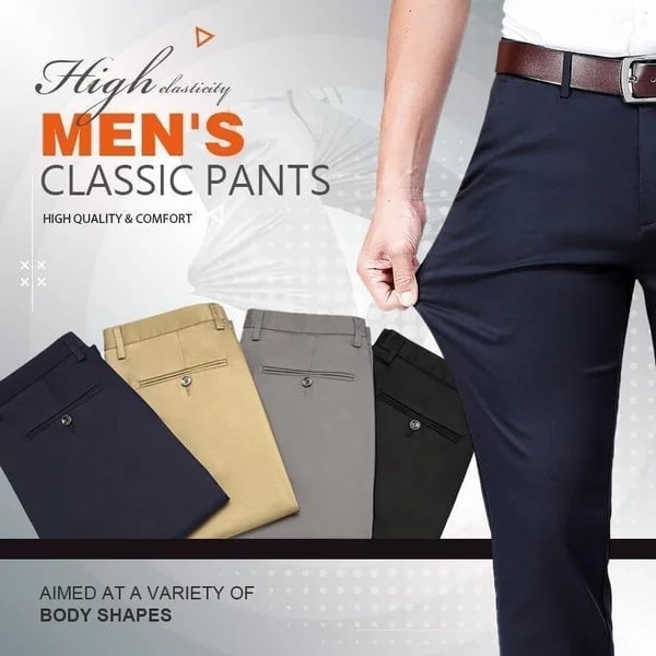 🔥🔥-High Stretch Men's Classic Pants