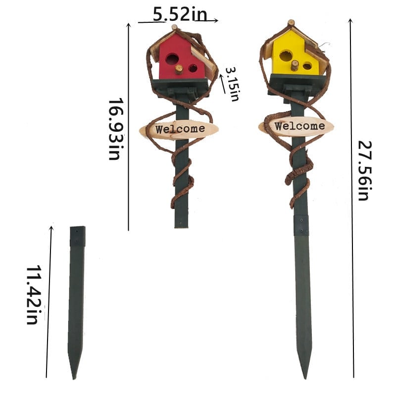 š„WOODEN ARTš„Birdhouse Garden Decor
