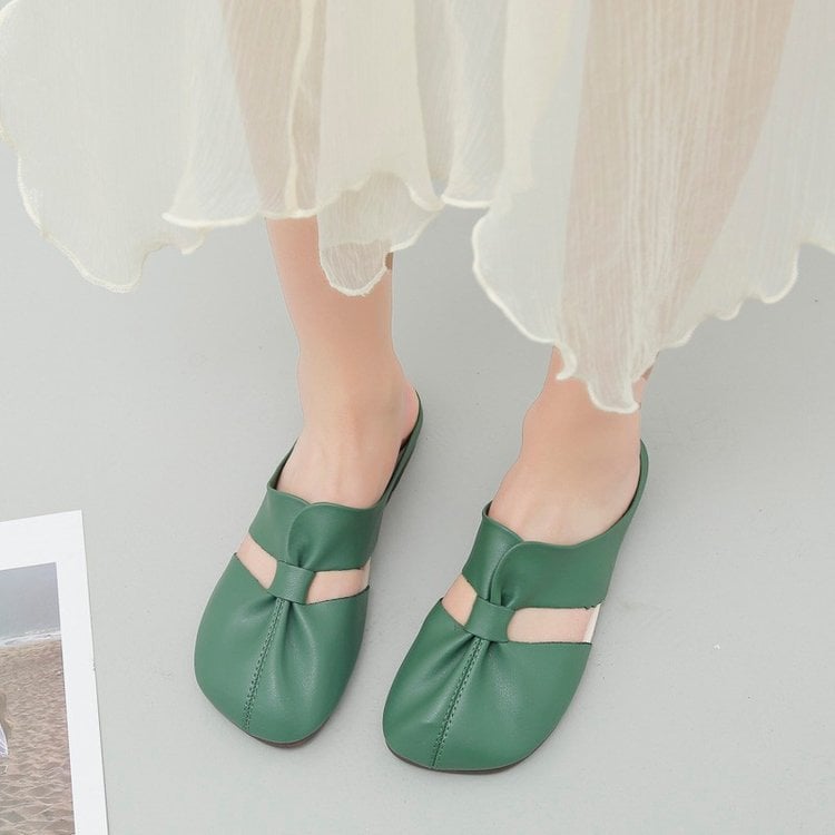 Cut Out Design Flat Mules