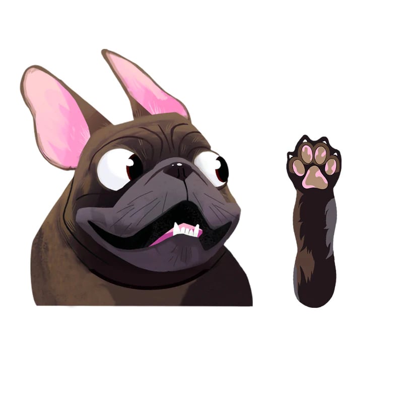 Dogs Waving Car Sticker Wiper