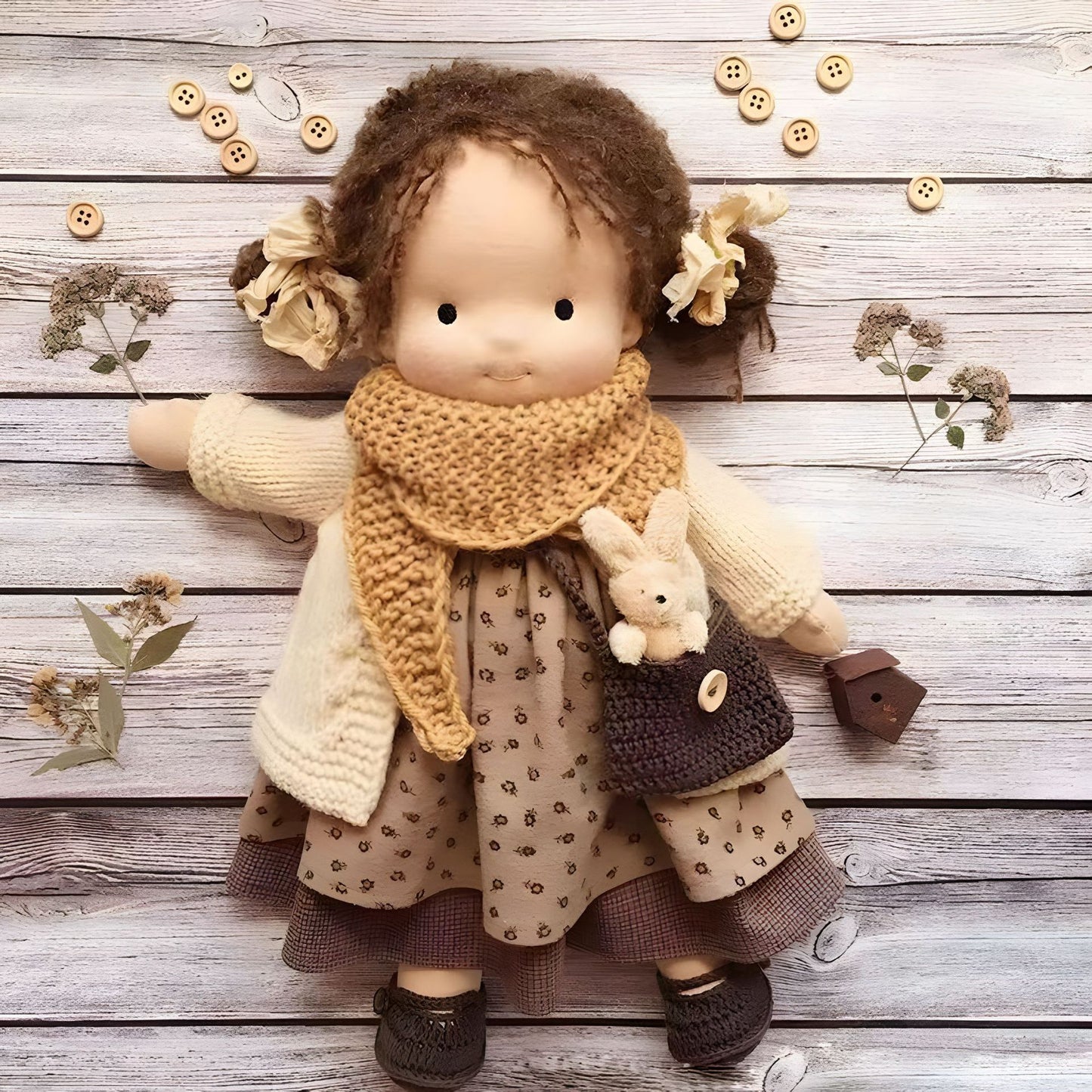 📣🔥Best Gift For Kids_—👧Handmade  Cotton Waldorf doll