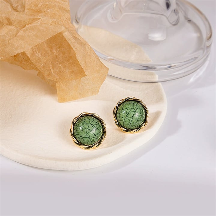 Colorful Textured Circle Earrings
