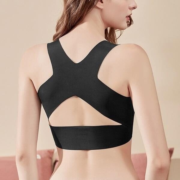 2PCS Unwired Front Buckle Push Up Adjustable Seamless Tank Bra