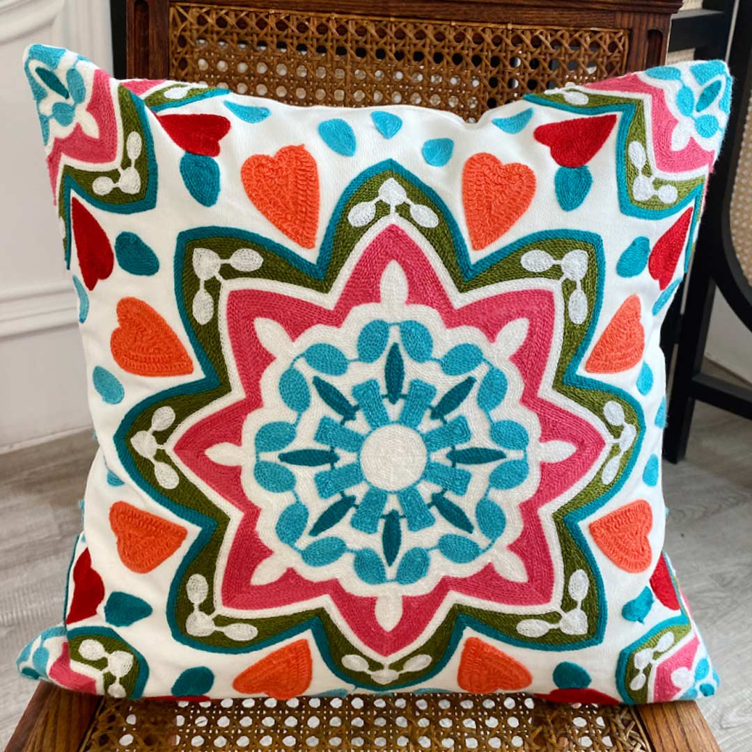 Embroidery Flower/Bird Cushion Covers