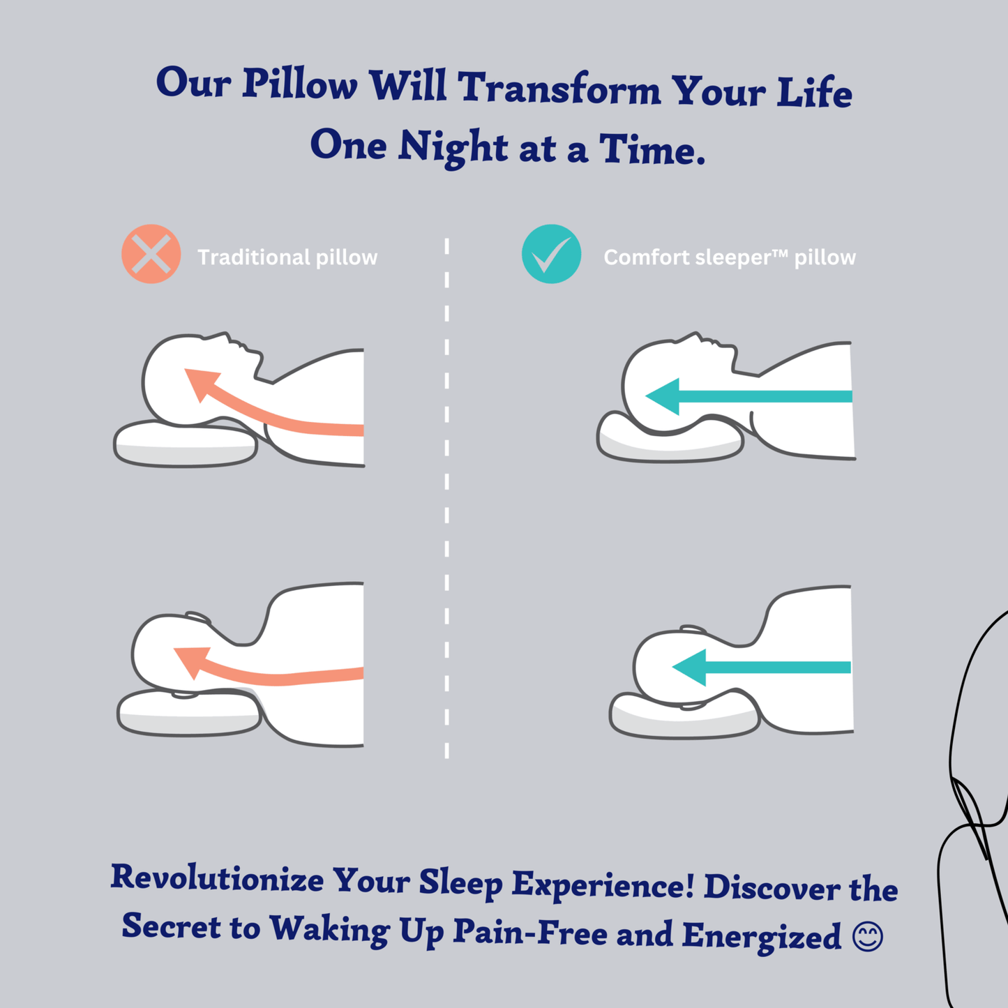 BudlereonyTM Comfort Sleeper Massage Pillow