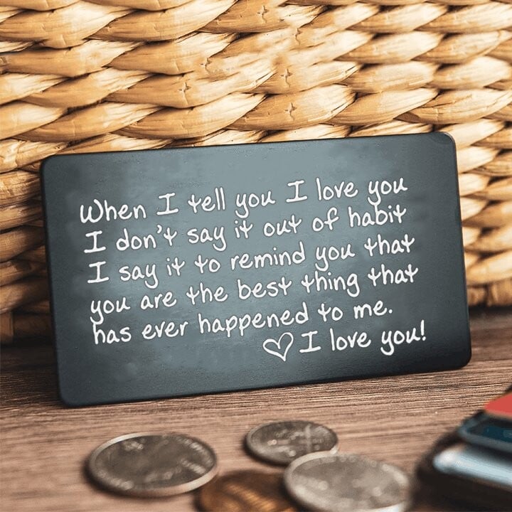 🔥🔥 - Mini Laser Engraved Wallet Card, Commemorative Card