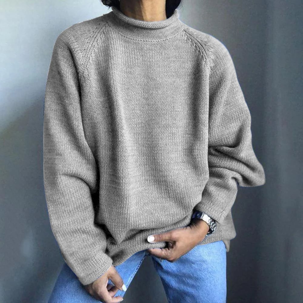 Cotton casual outdoor solid color sweater