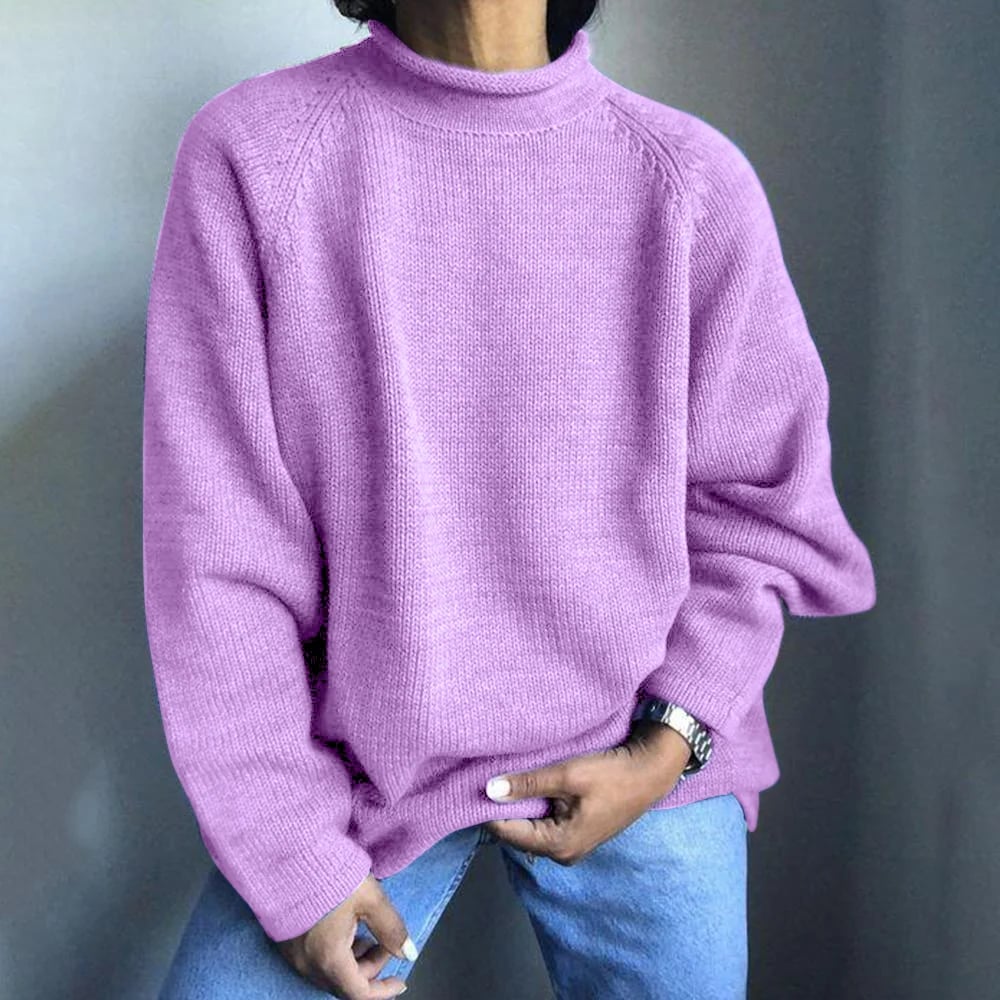 Cotton casual outdoor solid color sweater