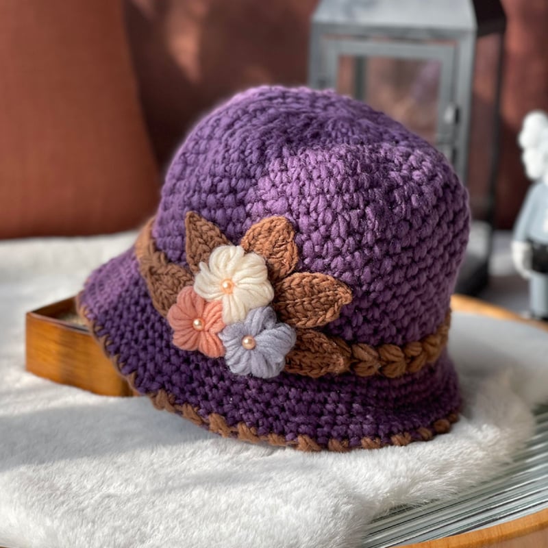 🎄Women's Flowers Knitted Woolen Hat