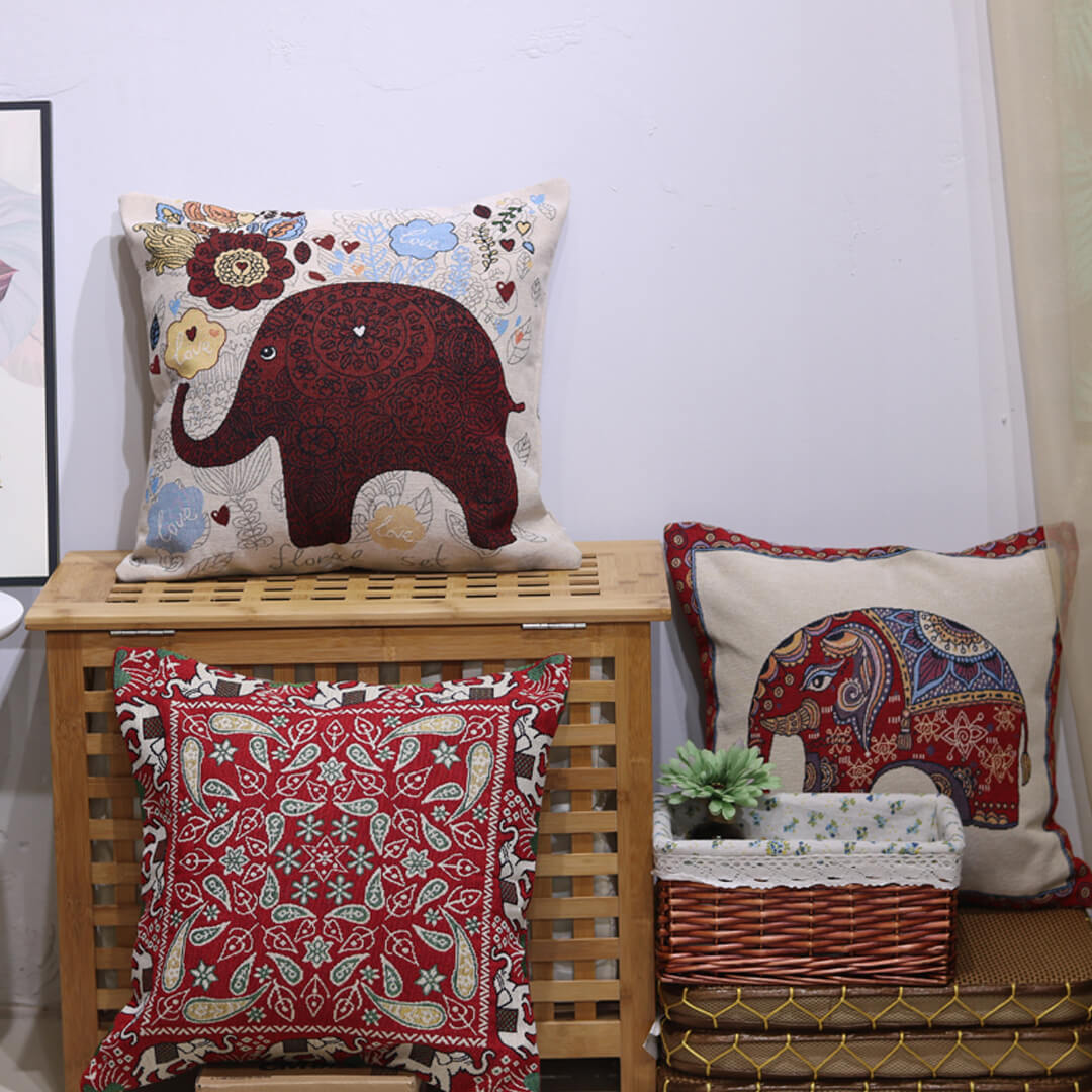 Elephant Double-sided Cushion Cover