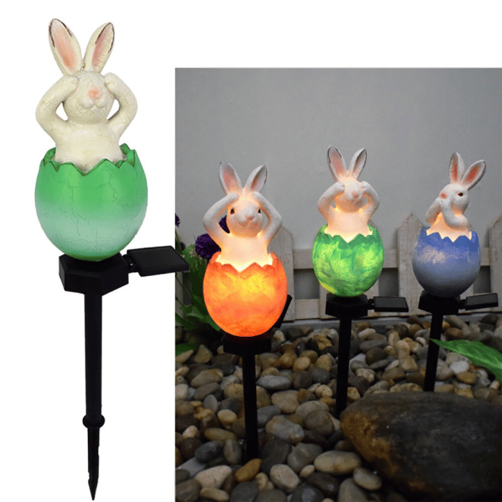Easter Broken Shell Rabbit Lawn Light🐰