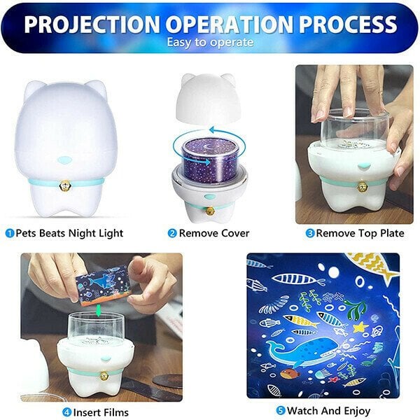 Creative Cute Pet Bluetooth Audio Projection Lamp