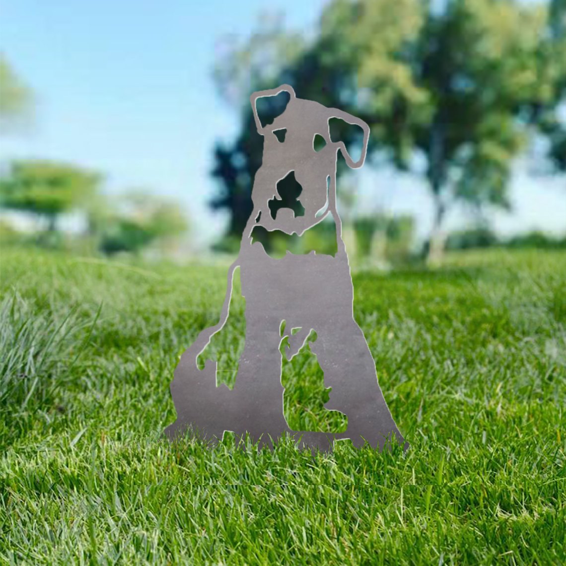 Airedale Terrier Metal Silhouette