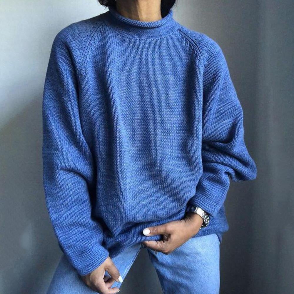 Cotton casual outdoor solid color sweater