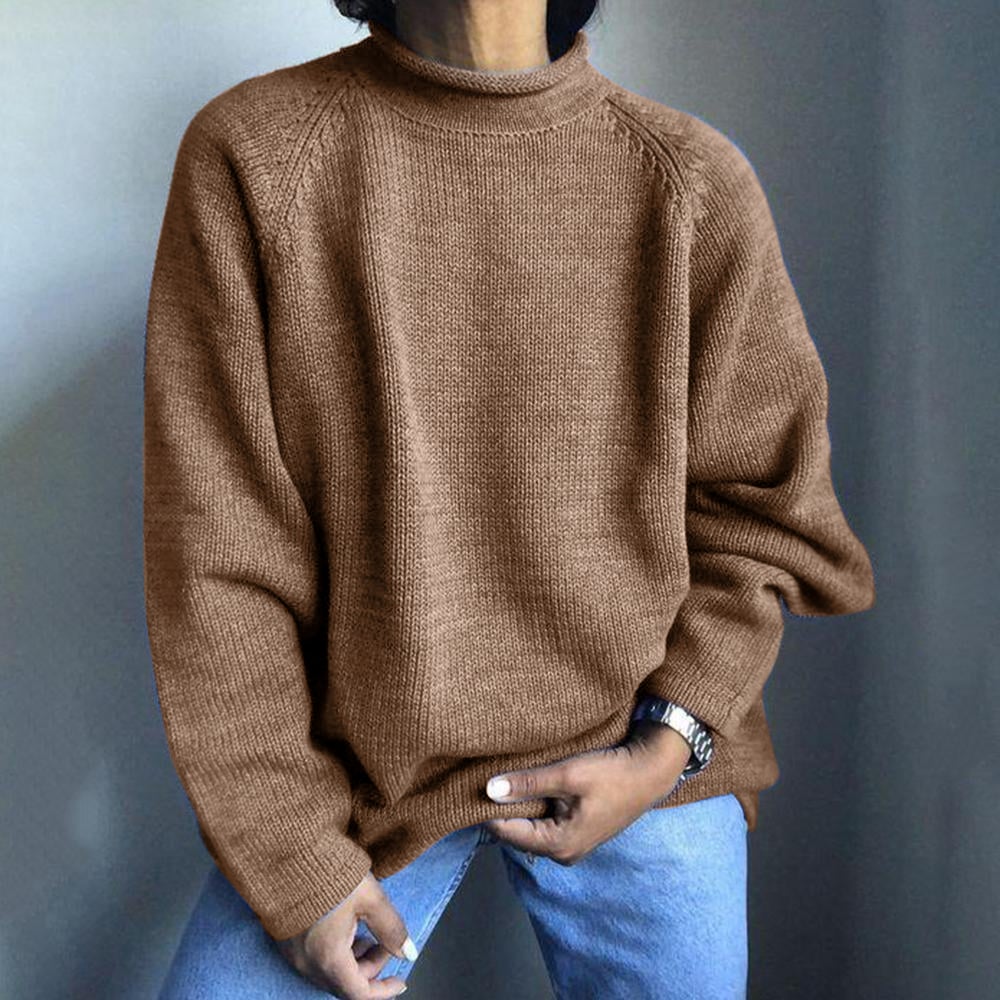 Cotton casual outdoor solid color sweater