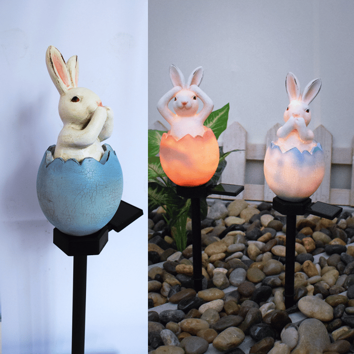 Easter Broken Shell Rabbit Lawn Light🐰