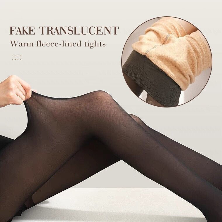 🔥THE ORIGINAL! 🏆Super Warm Flawless Translucent Fleeced Tights