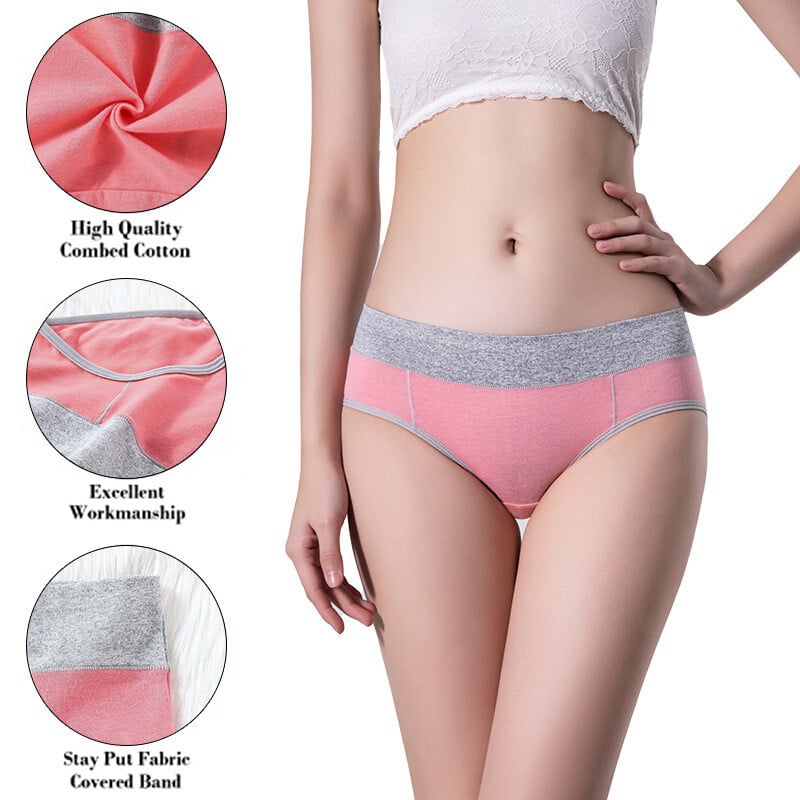 6 PCS 🔥 New Plus Size High Waisted Cotton Panties