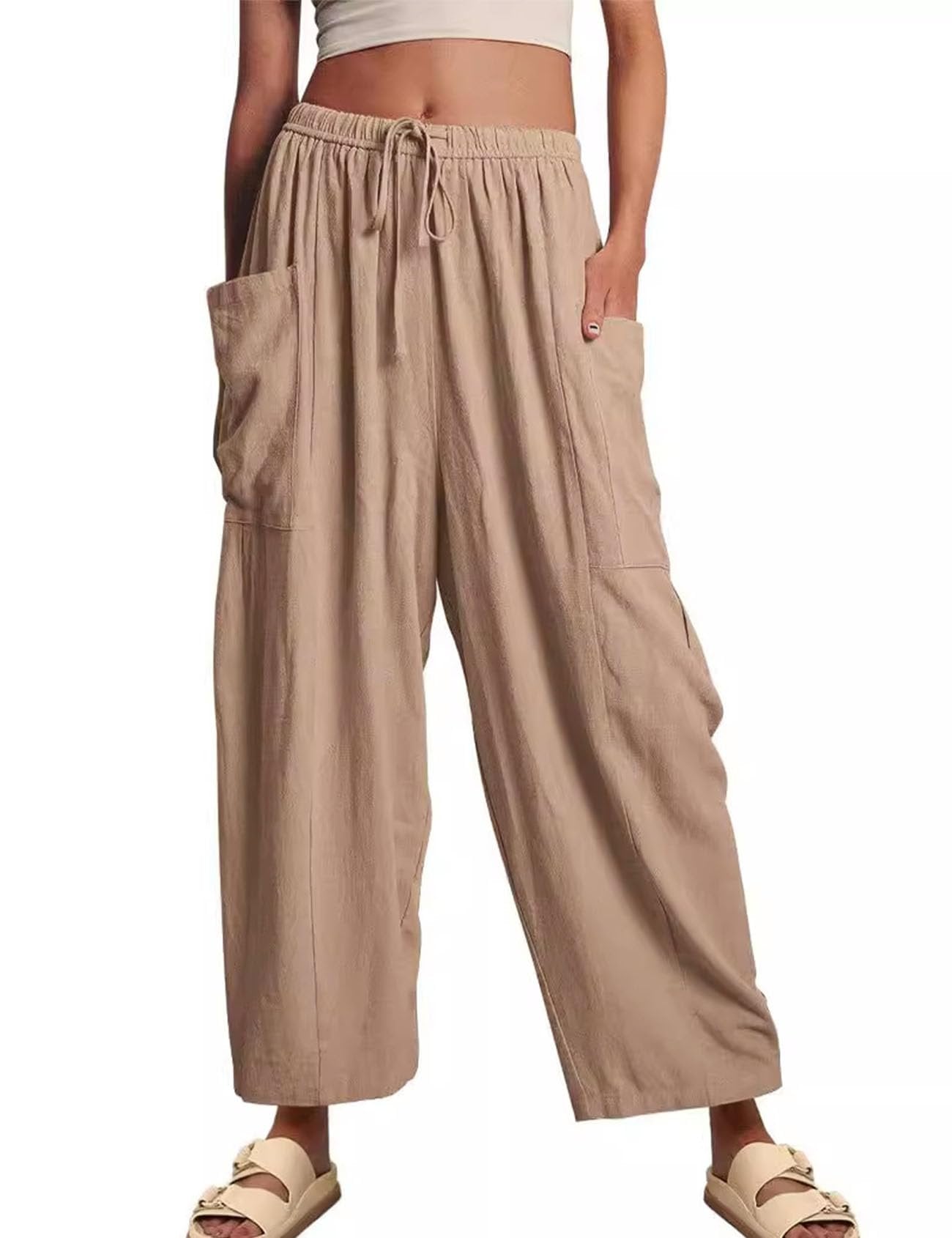 👖Women's Linen Casual Wide Leg Pants