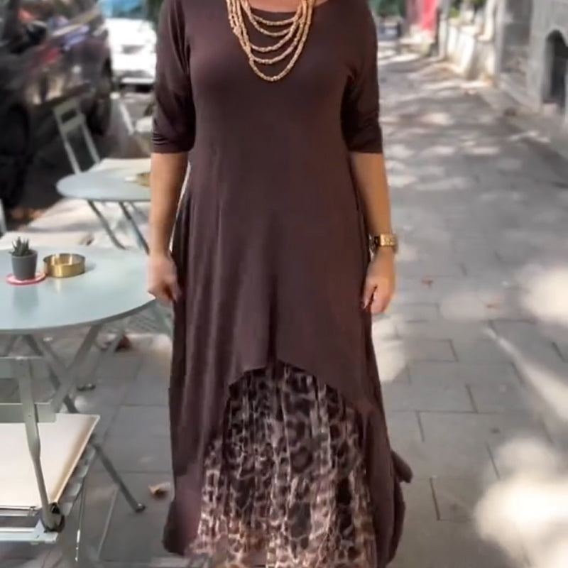 🔥Women's Casual Irregular Hem Long Sleeve Dress💃