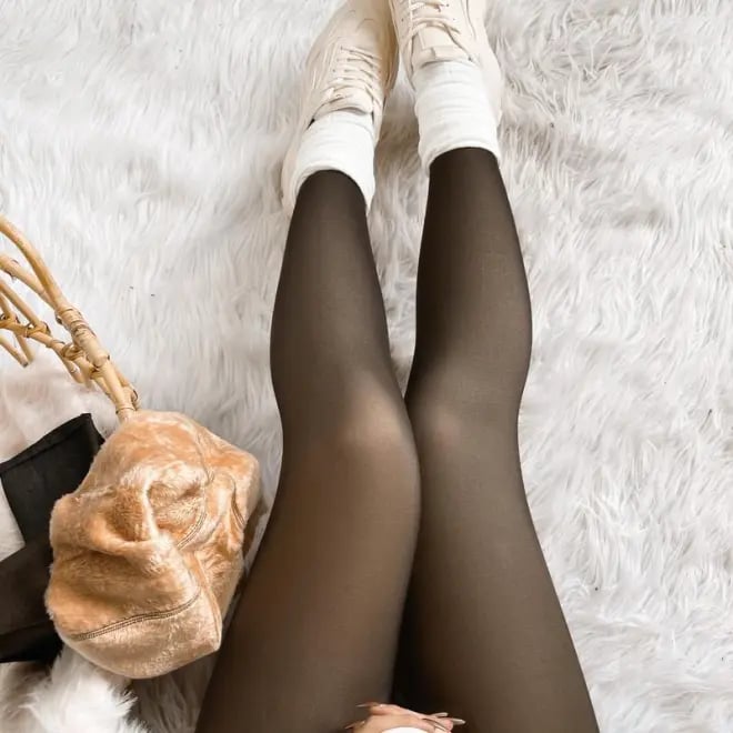 🔥THE ORIGINAL! 🏆Super Warm Flawless Translucent Fleeced Tights