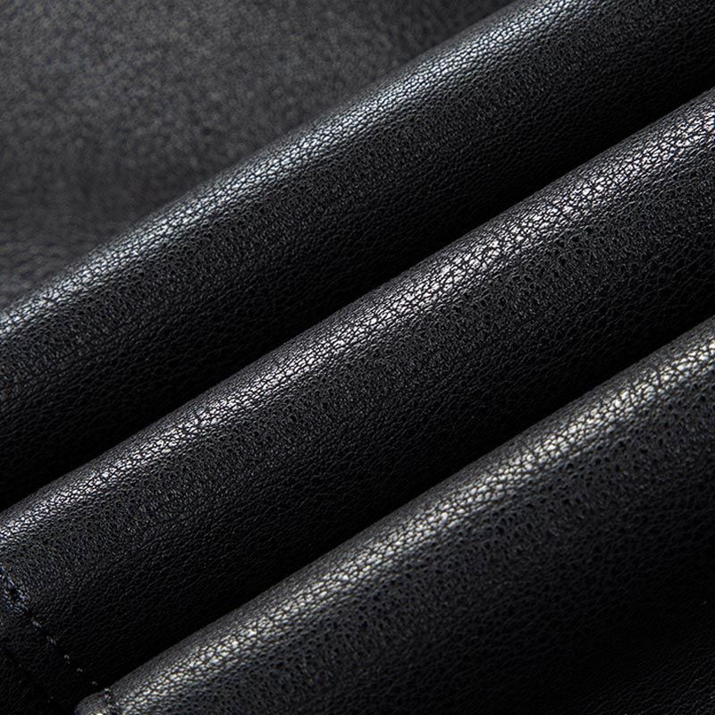 Fashionable Stand-collar Thickened Warm Leather Jacket