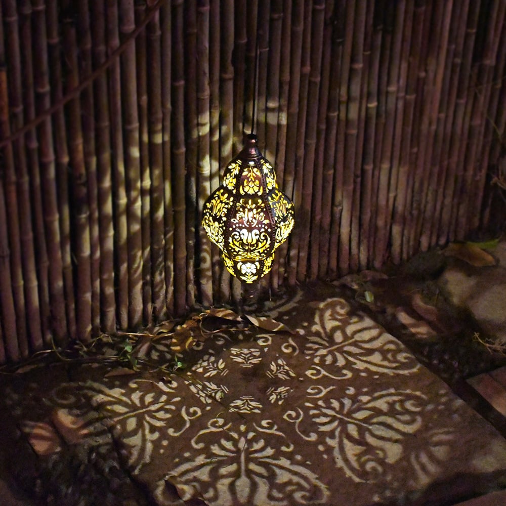 💖🎁Hanging Solar Moroccan Lantern Outdoor Decoration