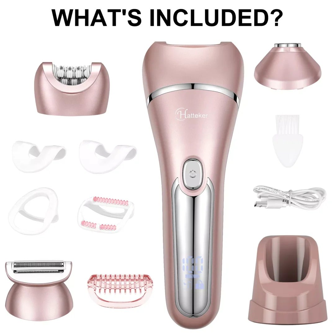 Electric Epilator Hair Removal for Women 3 in 1 Shaver for Legs Arms Underarms Bikini Public Rechargeable